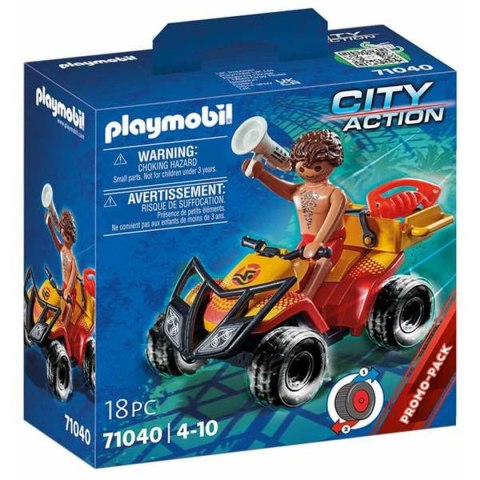 Playset Playmobil City Action Rescue Quad 18 Części 71040