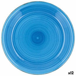 Płaski Talerz Quid Vita Azul Niebieski Ceramika Ø 27 cm (12 Sztuk)