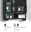 Obudowa S2 TG ATX Mid Tower PC Case TG fan x3