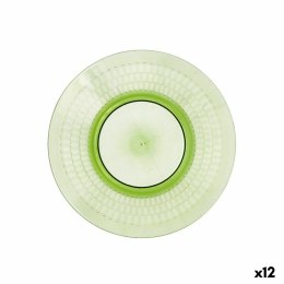 Talerz deserowy Quid Viba Kolor Zielony Plastikowy 20 cm (12 Sztuk)