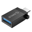 ORICO ADAPTER USB-C - USB-A 3.1, M/F, CZARNY, ALU