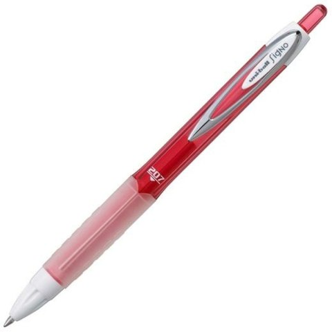 Długopis z płynnym atramentem Uni-Ball Rollerball Signo UM-207 Czerwony 0,4 mm (12 Części)