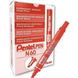 Marker permanentny Pentel N60 Czerwony 12 Części