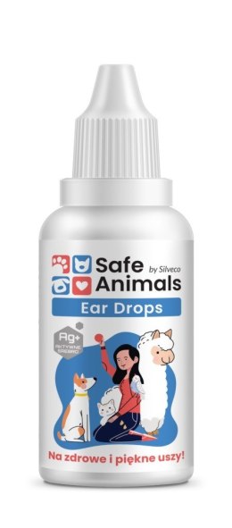 Safe Animals Ear Drops - preparat pielęgnacyjny do uszu dla psa i kota - 30 ml