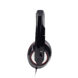 Słuchawki z mikrofonem MHS-U-001 USB czarne