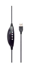 Słuchawki z mikrofonem MHS-U-001 USB czarne