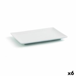 Tacka do przekąsek Quid Gastro Fun Biały Ceramika 20 x 13 x 2 cm (6 Sztuk)