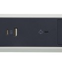 Przedłużacz ochronny 5x2PZ +USB A/C 1,5m biało-czarny