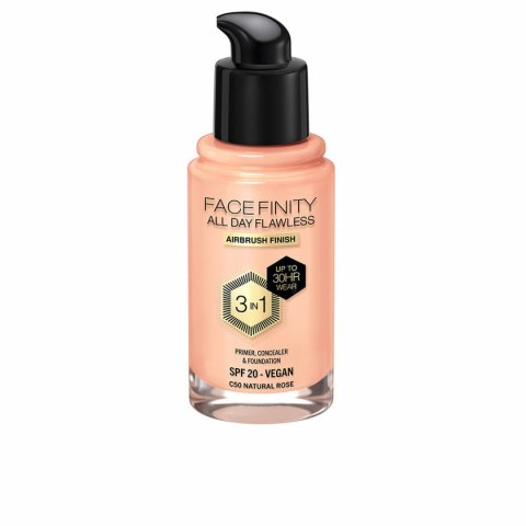 Kremowy podkład do makijażu Max Factor Face Finity All Day Flawless 3 w 1 Spf 20 Nº C50 Natural rose 30 ml