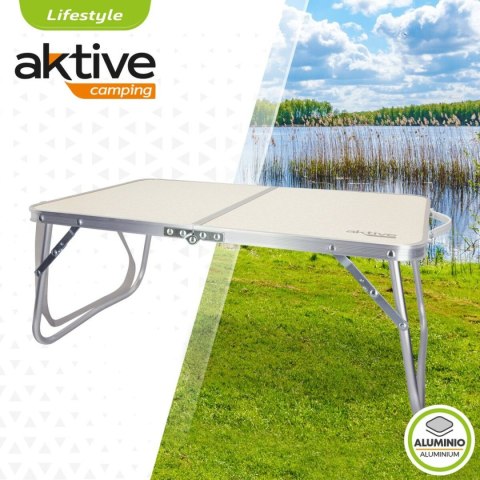 Składany stolik Aktive Krem 60 x 25 x 40 cm (4 Sztuk)