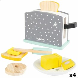 Zabawkowy toster Woomax 8 Części 19,5 x 12,5 x 8 cm (4 Sztuk)