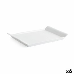 Tacka do przekąsek Quid Gastro Fresh 26 x 18 cm Ceramika Biały (6 Sztuk)