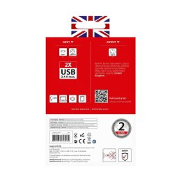 Adapter Elektryczny Skross 1500280 USB x 2 Europejski Zjednoczone Królestwo Wielkiej Brytanii i Irlandii Północnej
