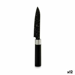 Nóż Obierak Marmur 2,5 x 20,5 x 1,7 cm Czarny Stal nierdzewna Plastikowy (12 Sztuk)