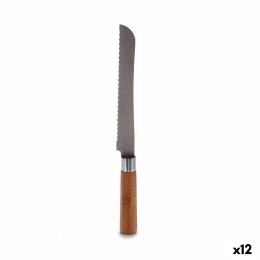 Nóż zębaty 2,8 x 2,5 x 32 cm Stal nierdzewna Bambus (12 Sztuk)