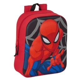 Plecak szkolny Spider-Man 3D Czarny Czerwony 22 x 27 x 10 cm