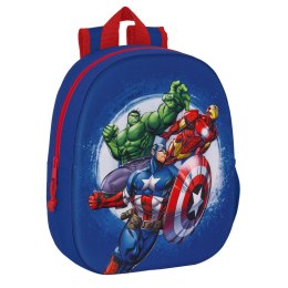 Plecak szkolny The Avengers 3D 27 x 33 x 10 cm Granatowy