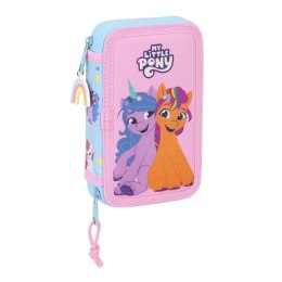 Piórnik Podwójny My Little Pony Wild & free Niebieski Różowy 12.5 x 19.5 x 4 cm (28 Części)