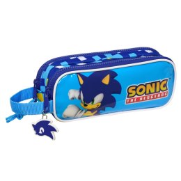 Piórnik Podwójny Sonic Speed Niebieski 21 x 8 x 6 cm
