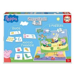 Zabawa Edukacyjna Peppa Pig SuperPack 4 in 1 Educa Wielokolorowy (hiszpański)