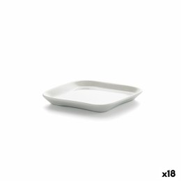 Tacka do przekąsek Ariane Alaska Kwadratowy Biały Ceramika 11,4 x 11,4 cm (18 Sztuk)