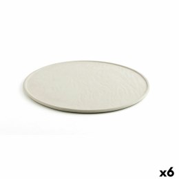 Talerz płaski Quid Mineral Gres Ceramika Beżowy Ø 33 cm (6 Sztuk)