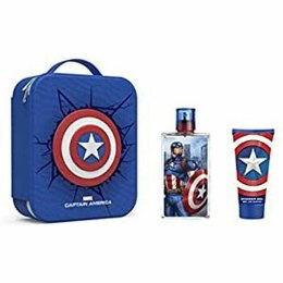 Zestaw Perfum dla Dzieci Cartoon Capitan America Neceser Lote Captain America 3 Części 2 Części