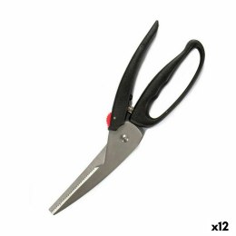 Nożyczki Czarny Stal Plastikowy 24,5 x 2 x 7,5 cm (12 Sztuk)