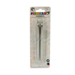 Zestaw długopisów 0,5 mm Srebrzysty (12 Sztuk)