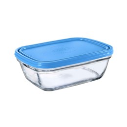 Prostokątne pudełko na lunch z pokrywką Duralex Freshbox Niebieski 1,1 L