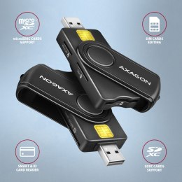 CRE-SMP2A Czytnik kart identyfikacyjnych & SD/microSD/SIM card PocketReader USB