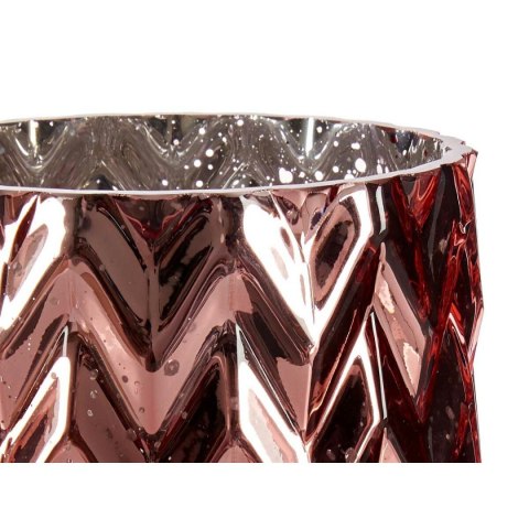 Wazon Gift Decor Różowy Szkło Kłos Rzeźbione 11,3 x 19,5 x 11,3 cm (6 Sztuk)