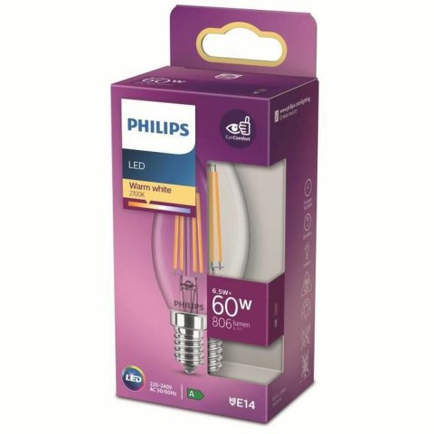 Żarówka LED Świeczka Philips Equivalent E14 60 W Biały E (2700 K)