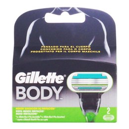 Wkłady do Maszynki do Golenia Body Gillette Body (2 uds) (2 Sztuk)