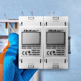 Jednofazowy elektroniczny licznik | miernik zużycia energii na szynę DIN | 230V | LCD | 2P