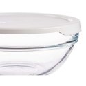 Okrągłe pudełko na lunch z pokrywką Chefs Biały 595 ml 14 x 6,3 x 14 cm (6 Sztuk)