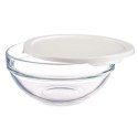 Okrągłe pudełko na lunch z pokrywką Chefs Biały 595 ml 14 x 6,3 x 14 cm (6 Sztuk)