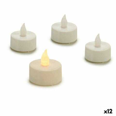 Zestaw świec Gift Decor Biały 4 x 4 x 3,7 cm 13,5 x 17 x 4 cm LED (12 Sztuk)