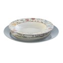 Naczynia DKD Home Decor Niebieski Biały Porcelana Kwiecisty 18 Części 27 x 27 x 3 cm