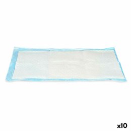 Podkładki dla zwierzt 40 x 60 cm Niebieski Biały Papier Polietylen (10 Sztuk)