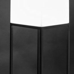 Lampa Stojąca Block Biały Szary Polietylen Stal 38 x 38 x 155 cm