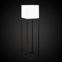 Lampa Stojąca Block Biały Szary Polietylen Stal 38 x 38 x 155 cm