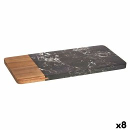 Deska do krojenia Czarny Marmur Drewno akacjowe 15 x 1,3 x 30 cm (8 Sztuk)