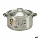 Garnek z Pokrywką Srebrzysty Aluminium 1,5 L 18 x 10 x 23,5 cm (10 Sztuk)