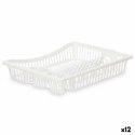 Ociekacz do Naczyń Biały Plastikowy 45,5 x 8 x 36,5 cm (12 Sztuk)