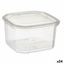 Prostokątne pudełko na lunch z pokrywką Przezroczysty polipropylen 750 ml 12,8 x 7,5 x 13,5 cm (24 Sztuk)