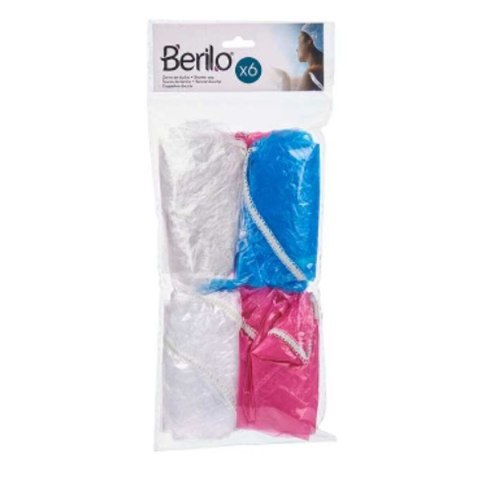 Czepek pod Prysznic Berilo Wielokolorowy 28 cm Plastikowy Set (12 Sztuk)