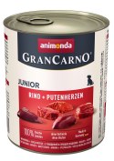 ANIMONDA Grancarno Junior wołowina i serca indyka - mokra karma dla szczeniąt - 800 g