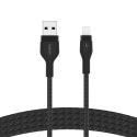 BELKIN CABLE USB TO LTG BRAIDED SILICONE 1M CZARNY