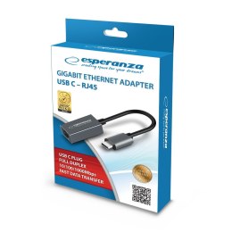 ESPERANZA GIGABIT ETHERNET 1000 MBPS ADAPTER USB C-RJ45 ENA102